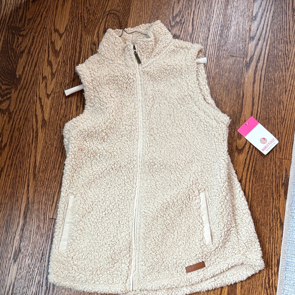 Kids Cream Sherpa Vest
